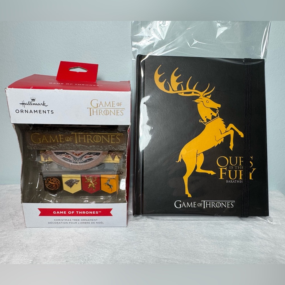 NEW Game of Thrones (2 items bundle: 1 notebook/ journal + 1 Xmas ornament)